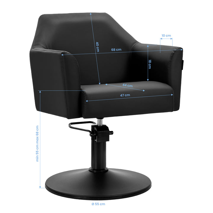 Fauteuil de Coiffeur Gabbiano Davos Noir