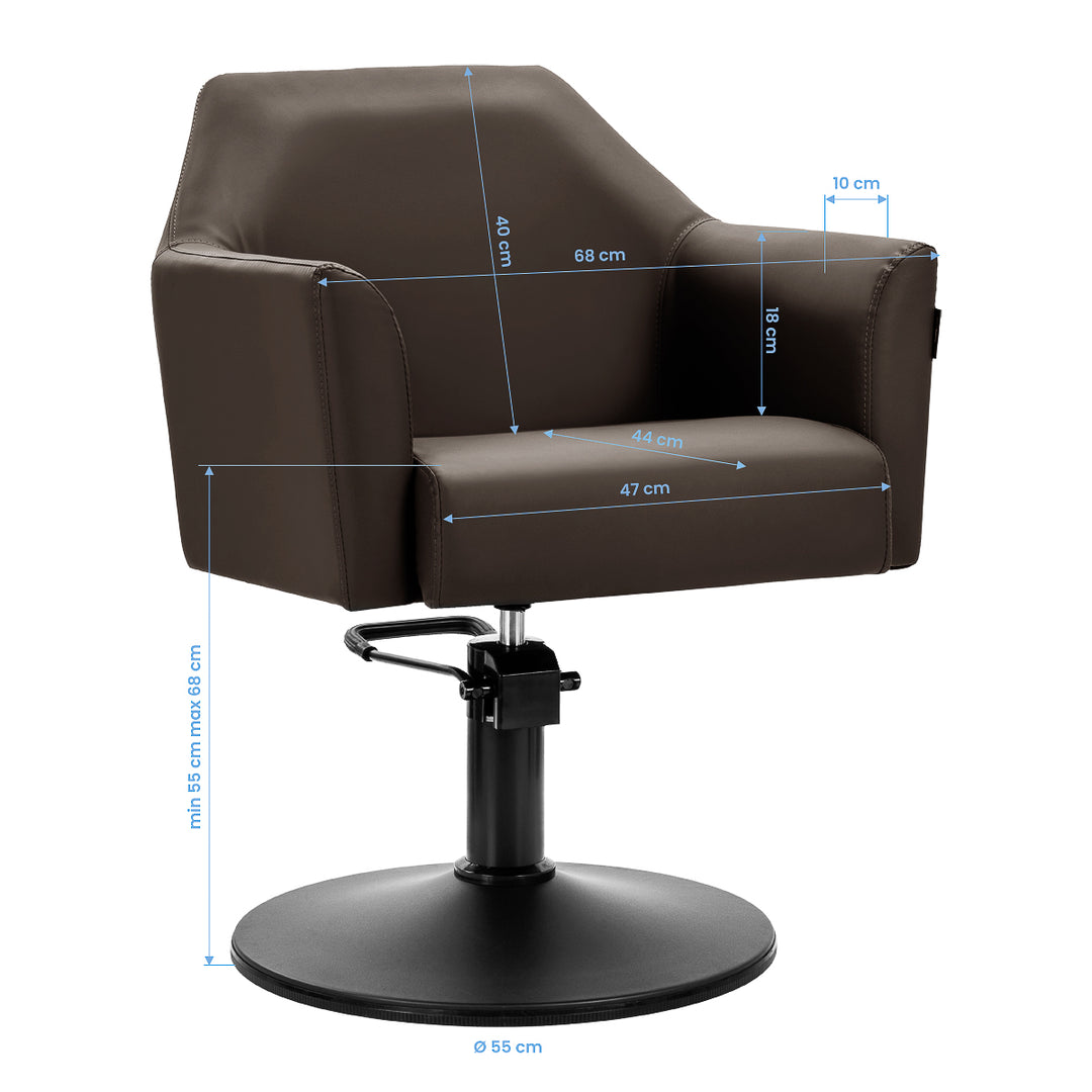Fauteuil de Coiffeur Gabbiano Davos Brun