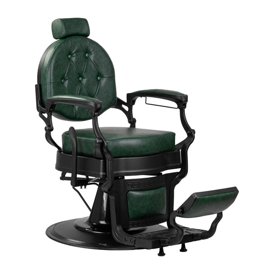 Fauteuil Barbier Gabbiano President Vert‑Noir