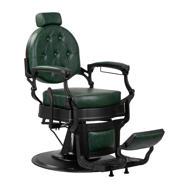Fauteuil Barbier Gabbiano President Vert‑Noir
