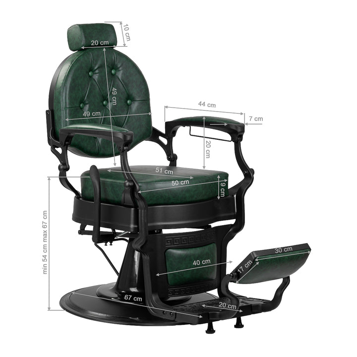 Fauteuil Barbier Gabbiano President Vert‑Noir - image 17