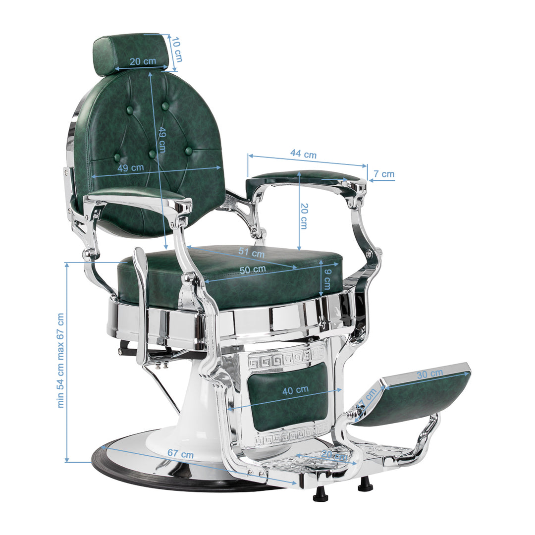 fauteuil de barbier gabbiano president vertchrome 17