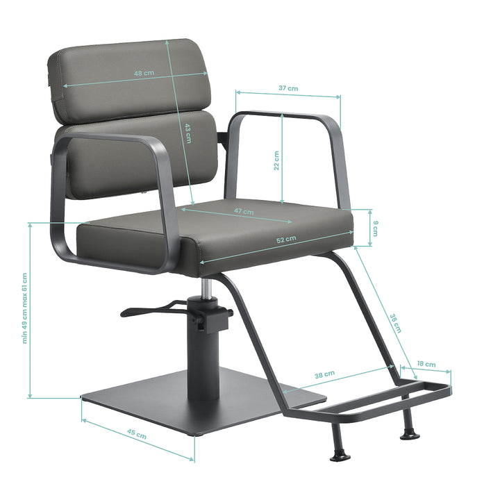 Fauteuil de Coiffeur Gabbiano Porto Gris-Gris