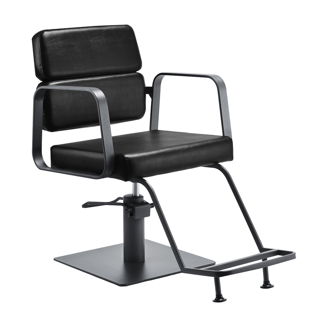 Fauteuil de Coiffeur Gabbiano Porto Noir-Gris
