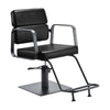 Fauteuil de Coiffeur Gabbiano Porto Noir-Gris