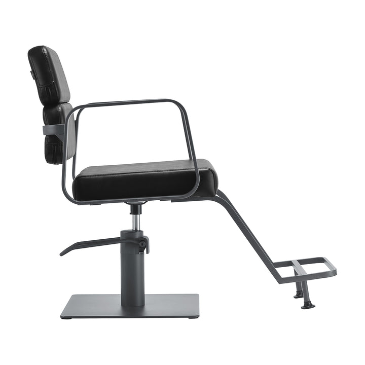 Fauteuil de Coiffeur Gabbiano Porto Noir-Gris