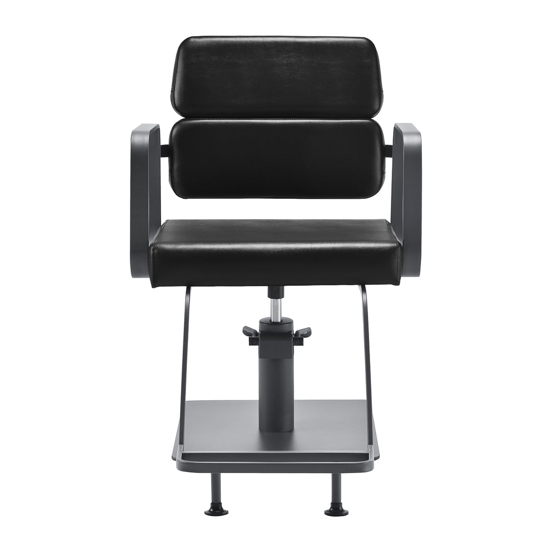Fauteuil de Coiffeur Gabbiano Porto Noir-Gris