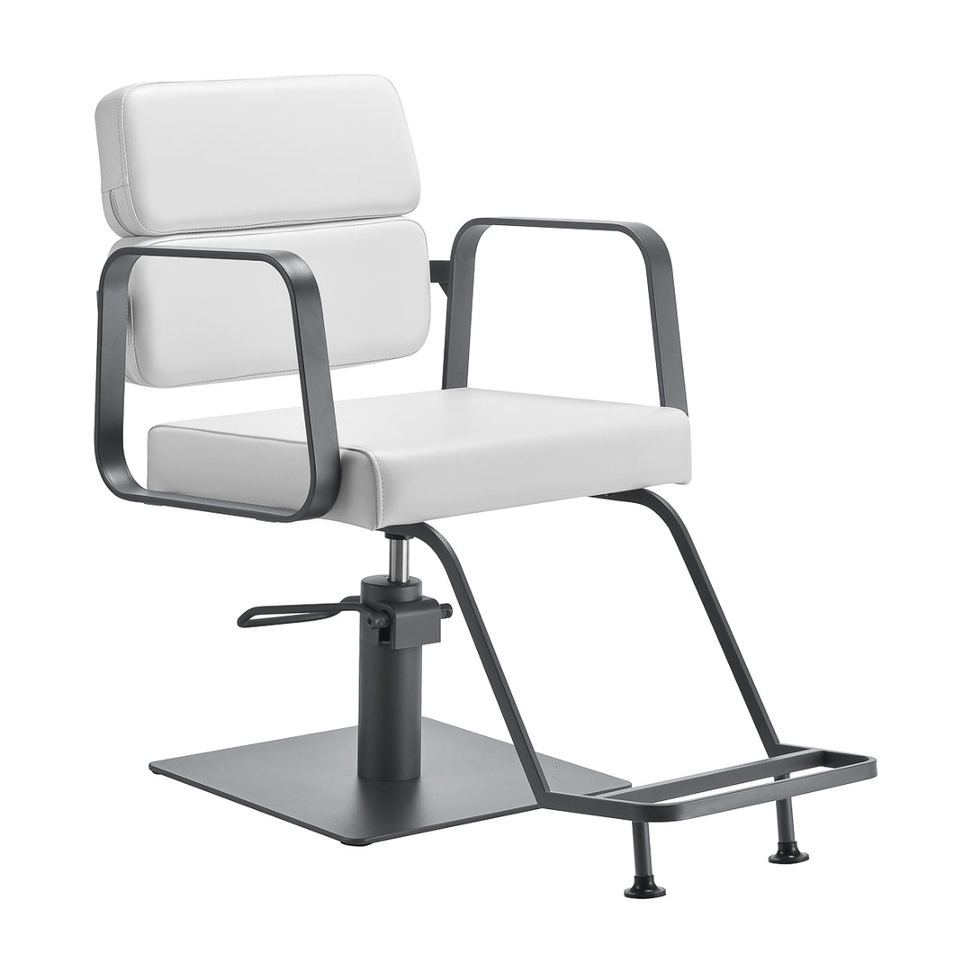 Fauteuil de Coiffeur Gabbiano Porto Blanc-Gris