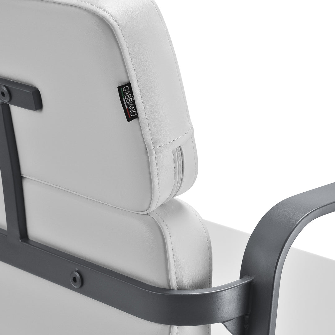 Fauteuil de Coiffeur Gabbiano Porto Blanc-Gris