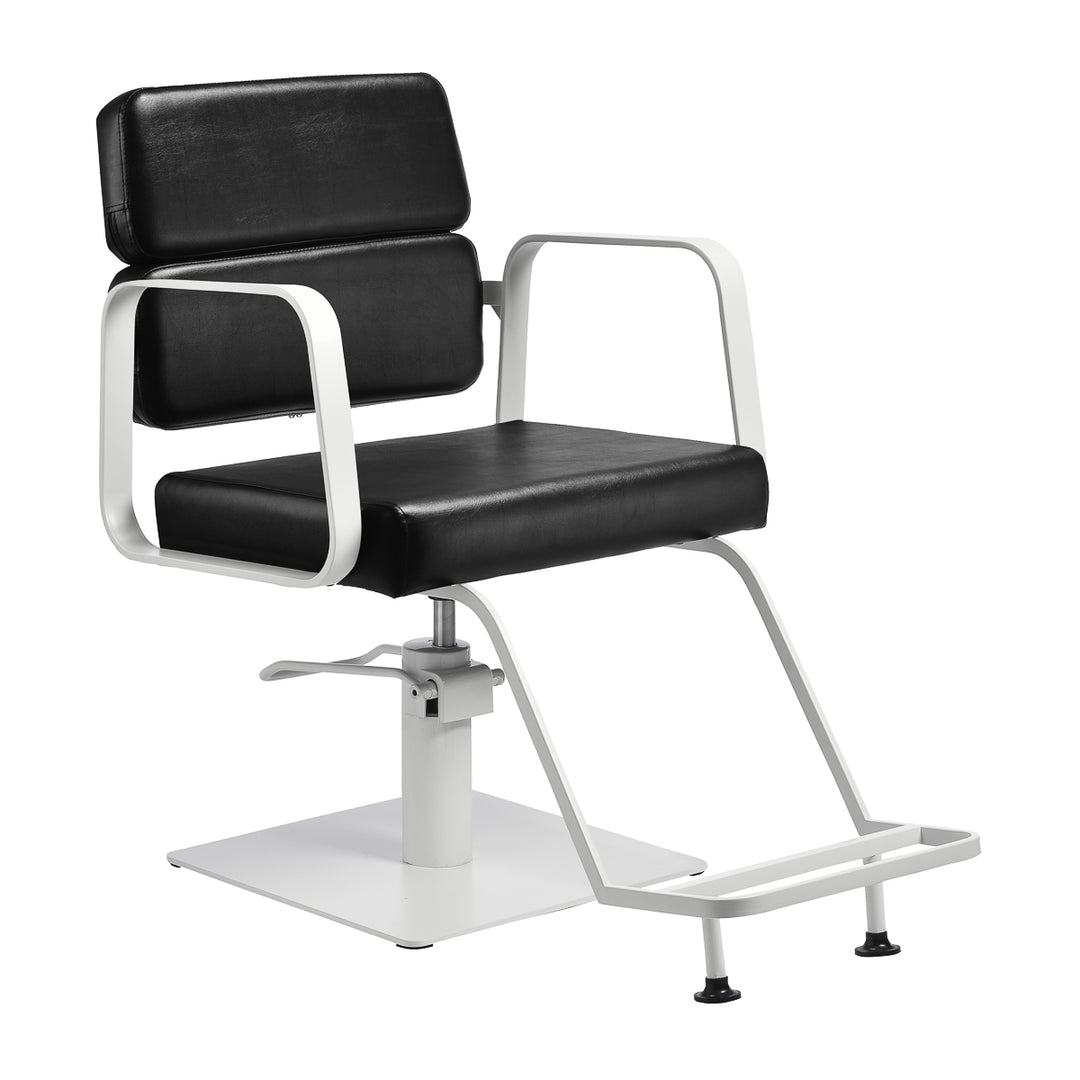 Fauteuil de Coiffeur Gabbiano Porto Noir-Blanc