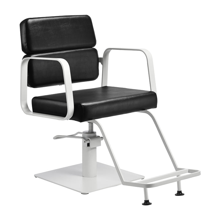 Fauteuil de Coiffeur Gabbiano Porto Noir-Blanc