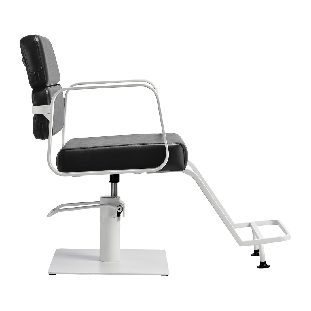 Fauteuil de Coiffeur Gabbiano Porto Noir-Blanc