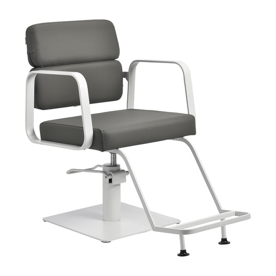 Fauteuil de Coiffeur Gabbiano Porto Gris-Blanc