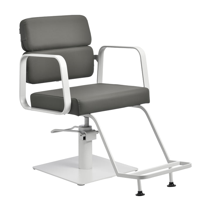 Fauteuil de Coiffeur Gabbiano Porto Gris-Blanc