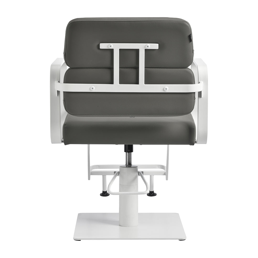 Fauteuil de Coiffeur Gabbiano Porto Gris-Blanc