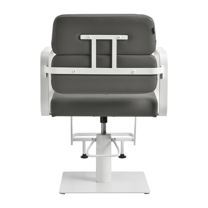Fauteuil de Coiffeur Gabbiano Porto Gris-Blanc