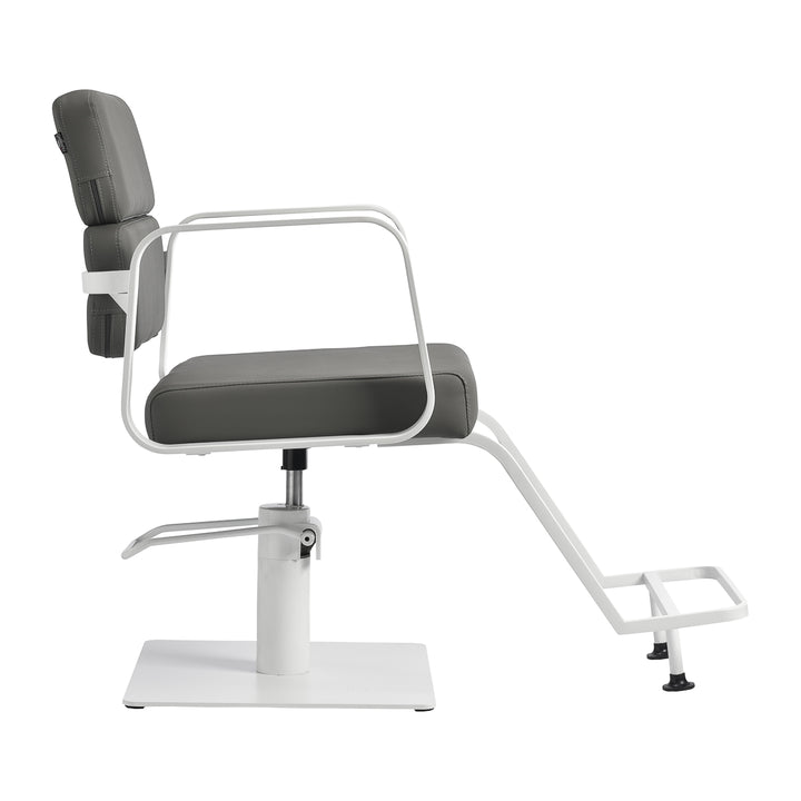 Fauteuil de Coiffeur Gabbiano Porto Gris-Blanc