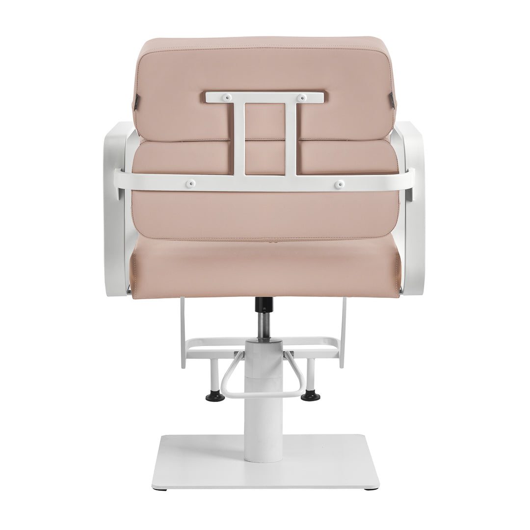 Fauteuil de Coiffeur Gabbiano Porto Beige-Blanc