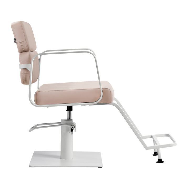 Fauteuil de Coiffeur Gabbiano Porto Beige-Blanc
