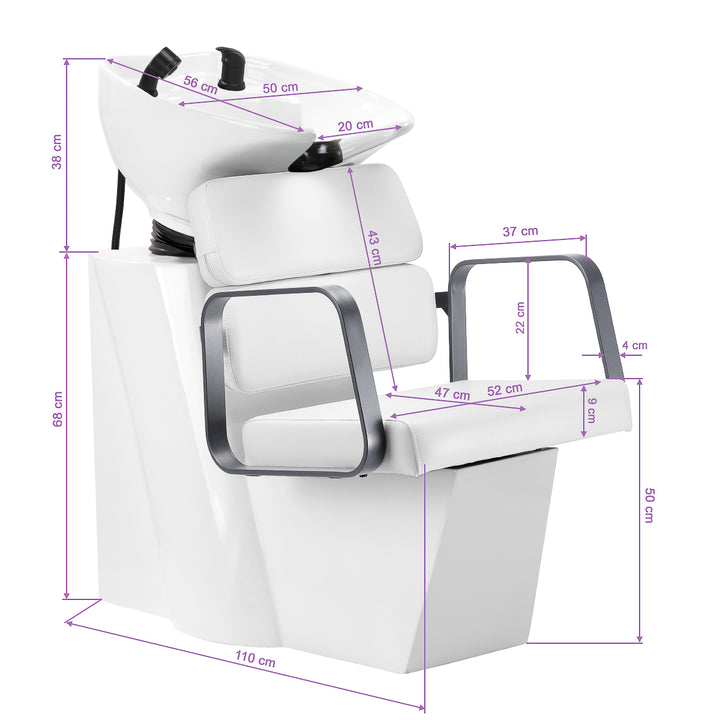 Bac Coiffeur Gabbiano Porto Gris-Blanc - image 11