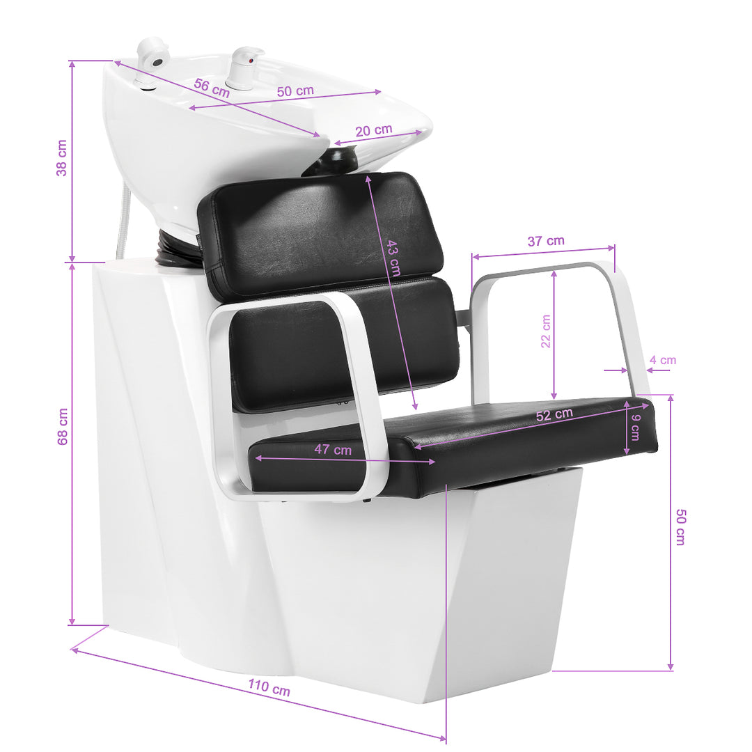 Bac Coiffeur Gabbiano Porto Blanc-Noir - image 10