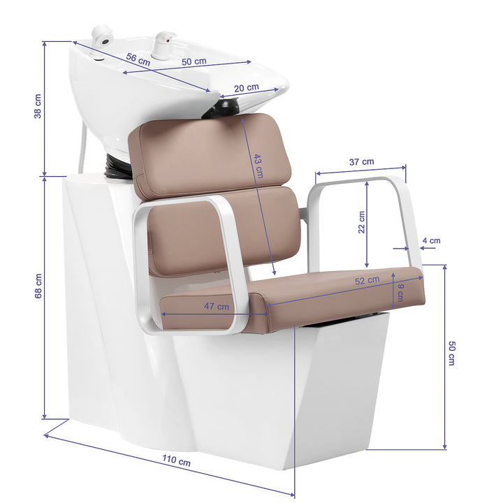 Bac Coiffeur Gabbiano Porto Blanc-Beige - image 10