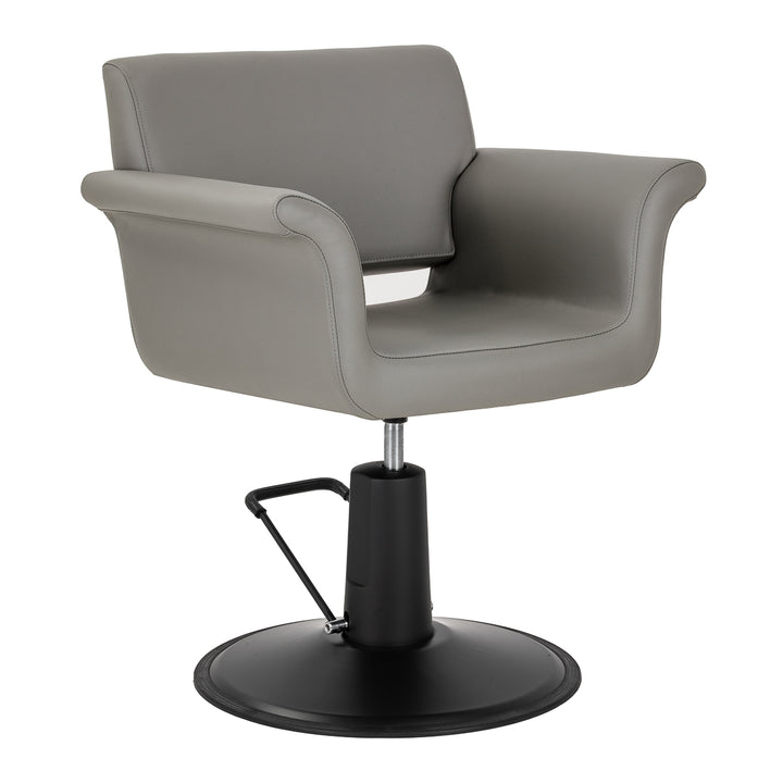 Fauteuil de Coiffeur Gabbiano Lucca Gris-Noir