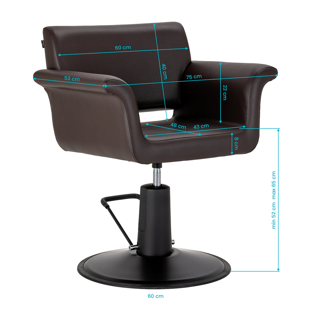 Fauteuil de Coiffeur Gabbiano Lucca Marron-Noir