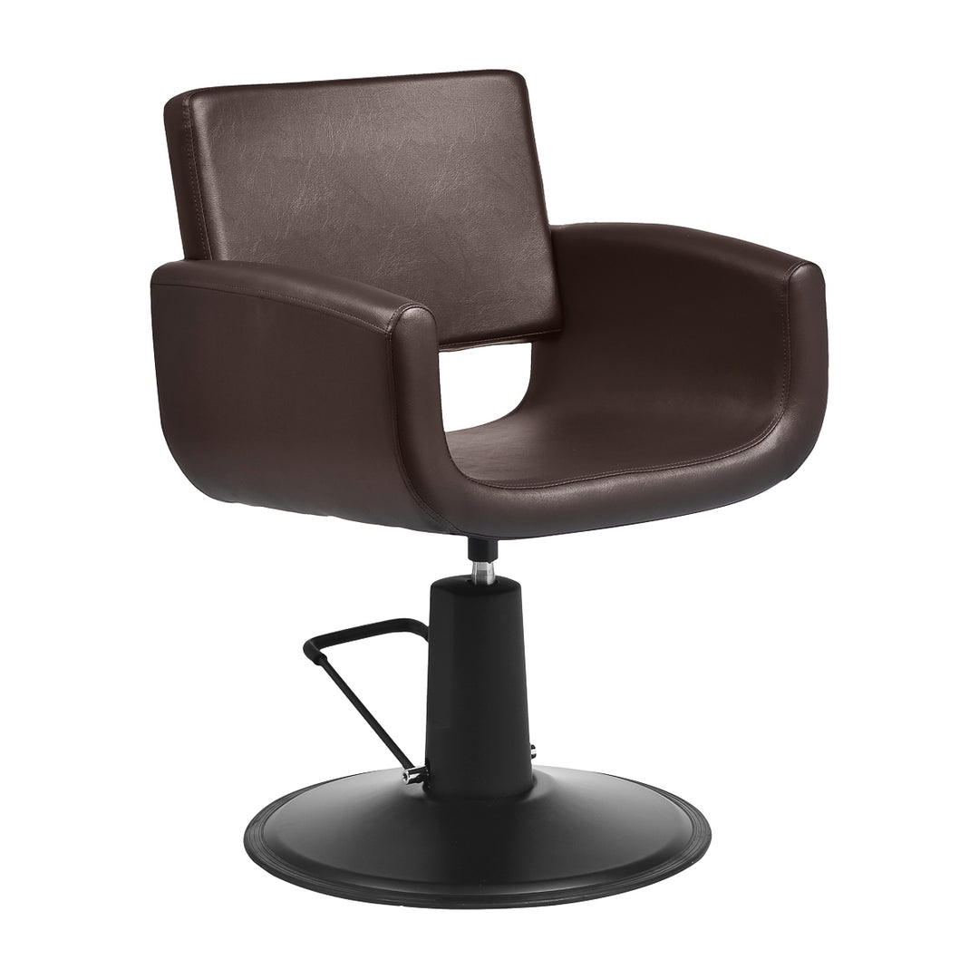 Fauteuil de Coiffeur Gabbiano Mataro Marron-Noir