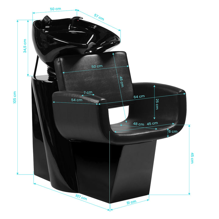 Bac Coiffeur Gabbiano Mataro Noir - image 10