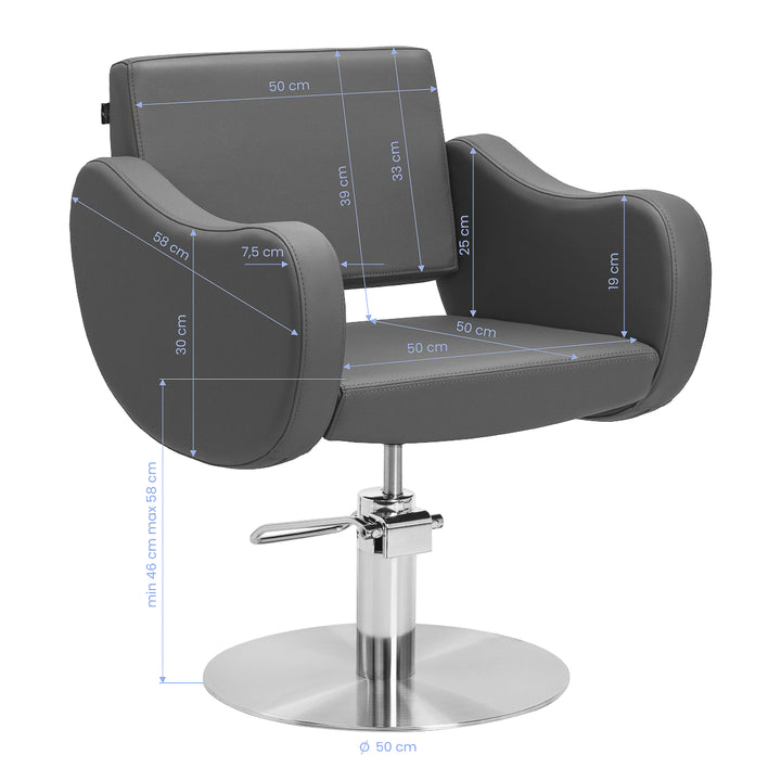 Fauteuil de Coiffeur Gabbiano Sevilla Gris