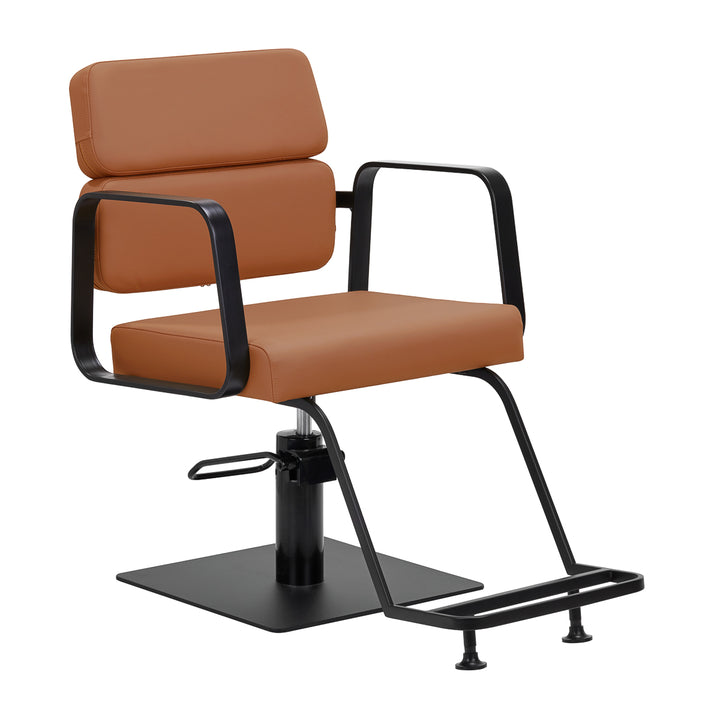 Fauteuil de Coiffeur Gabbiano Porto Noir-Orange