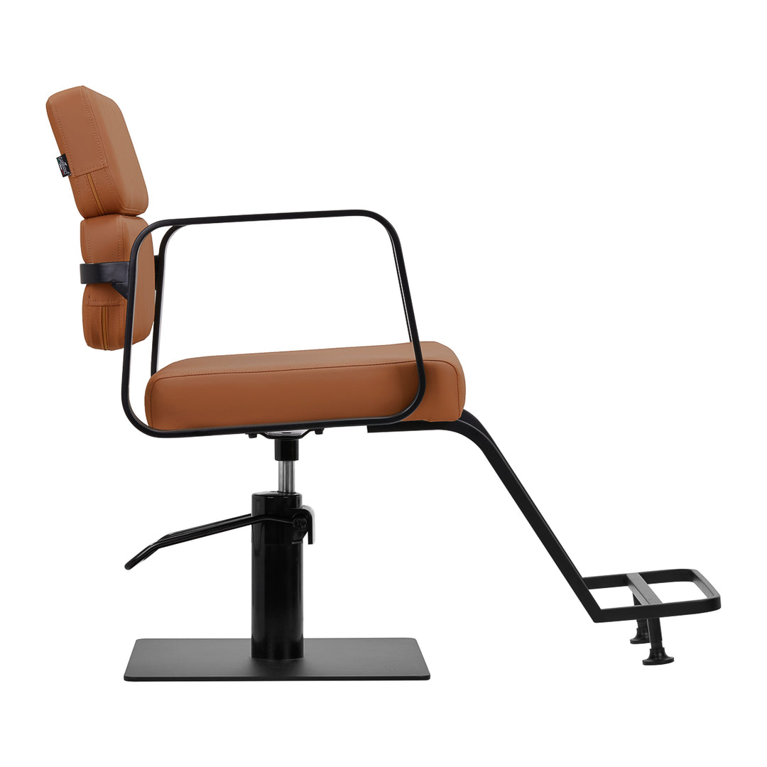 Fauteuil de Coiffeur Gabbiano Porto Noir-Orange