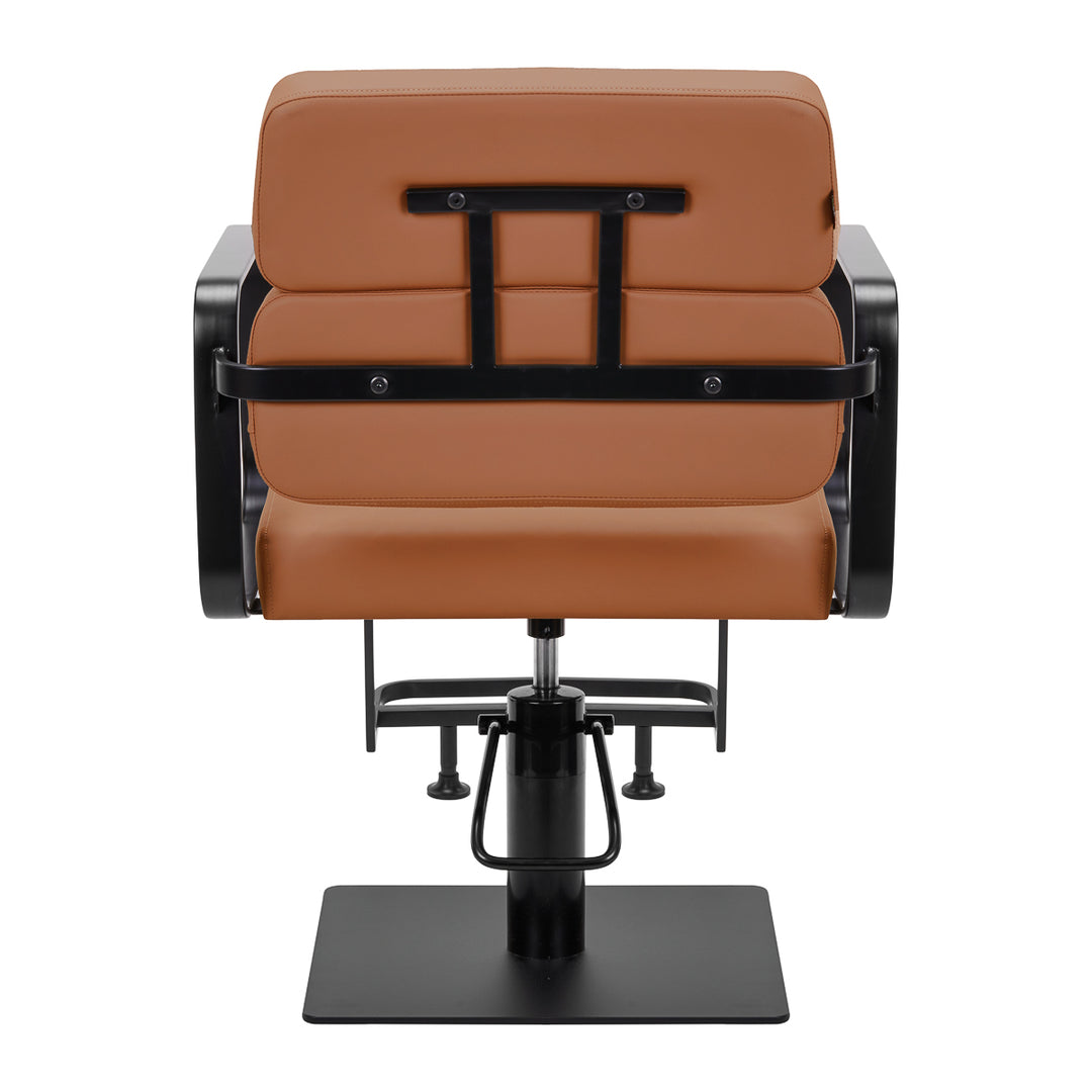 Fauteuil de Coiffeur Gabbiano Porto Noir-Orange