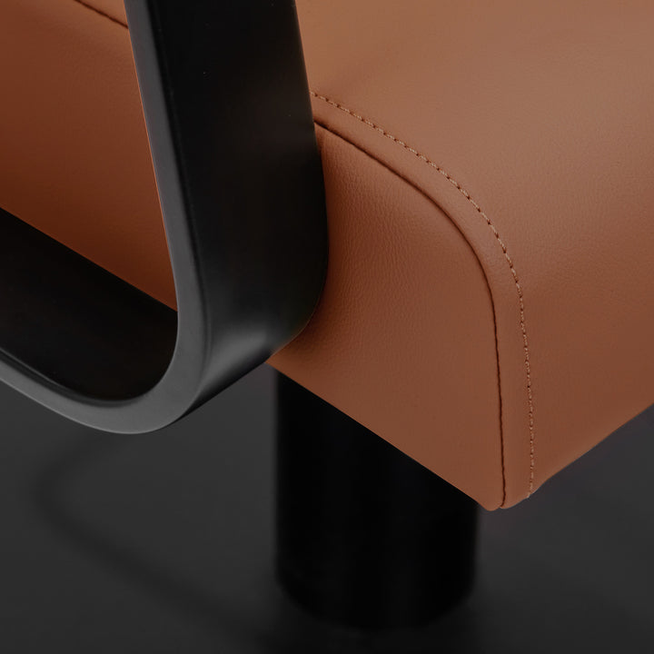 Fauteuil de Coiffeur Gabbiano Porto Noir-Orange