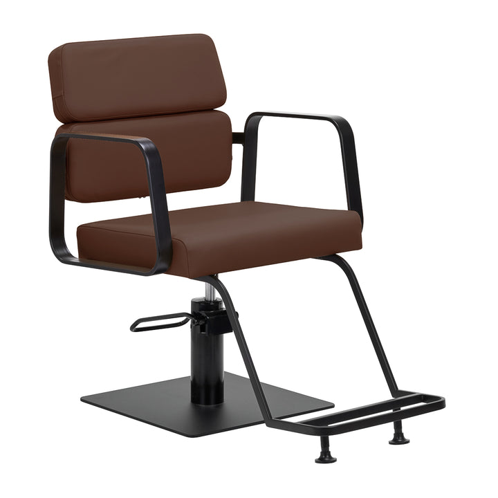 Fauteuil de Coiffeur Gabbiano Porto Noir-Chocolat