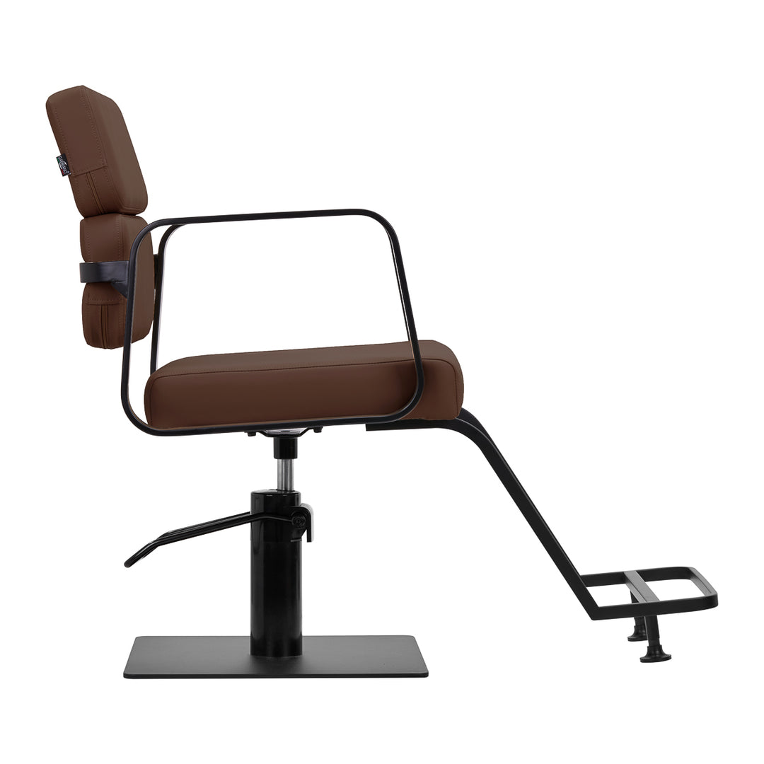 Fauteuil de Coiffeur Gabbiano Porto Noir-Chocolat
