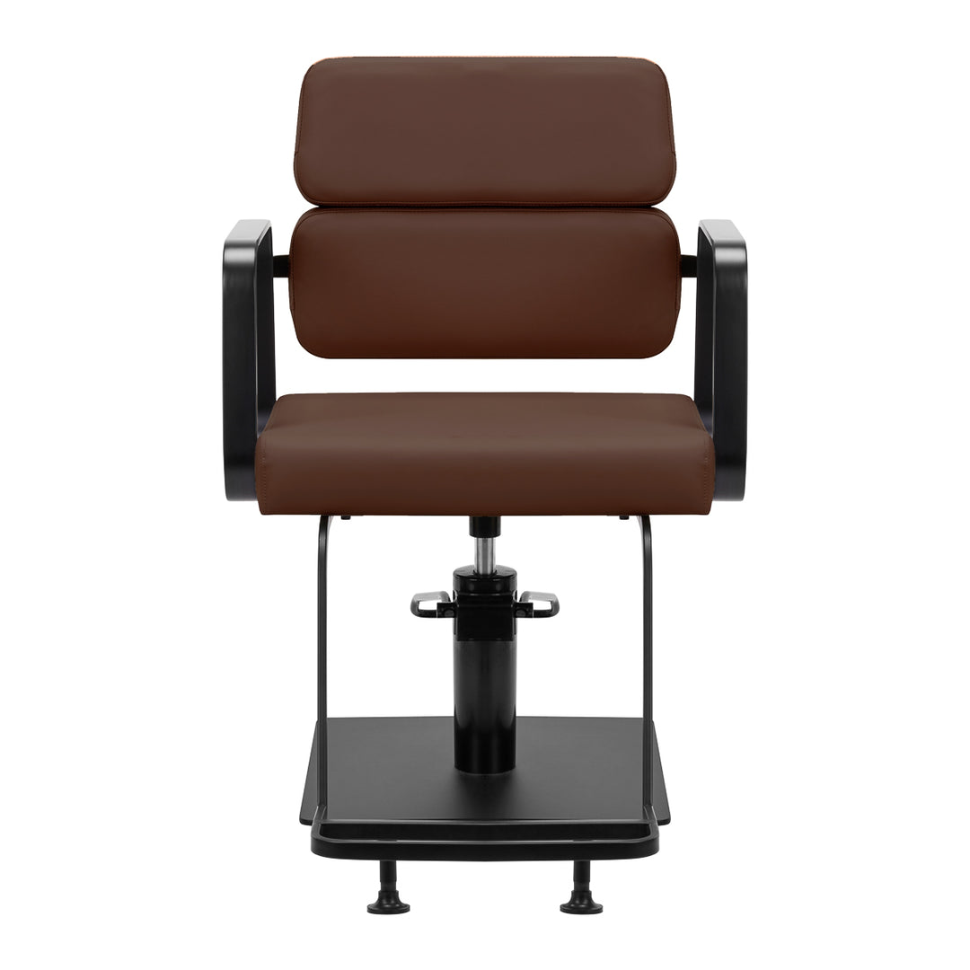 Fauteuil de Coiffeur Gabbiano Porto Noir-Chocolat