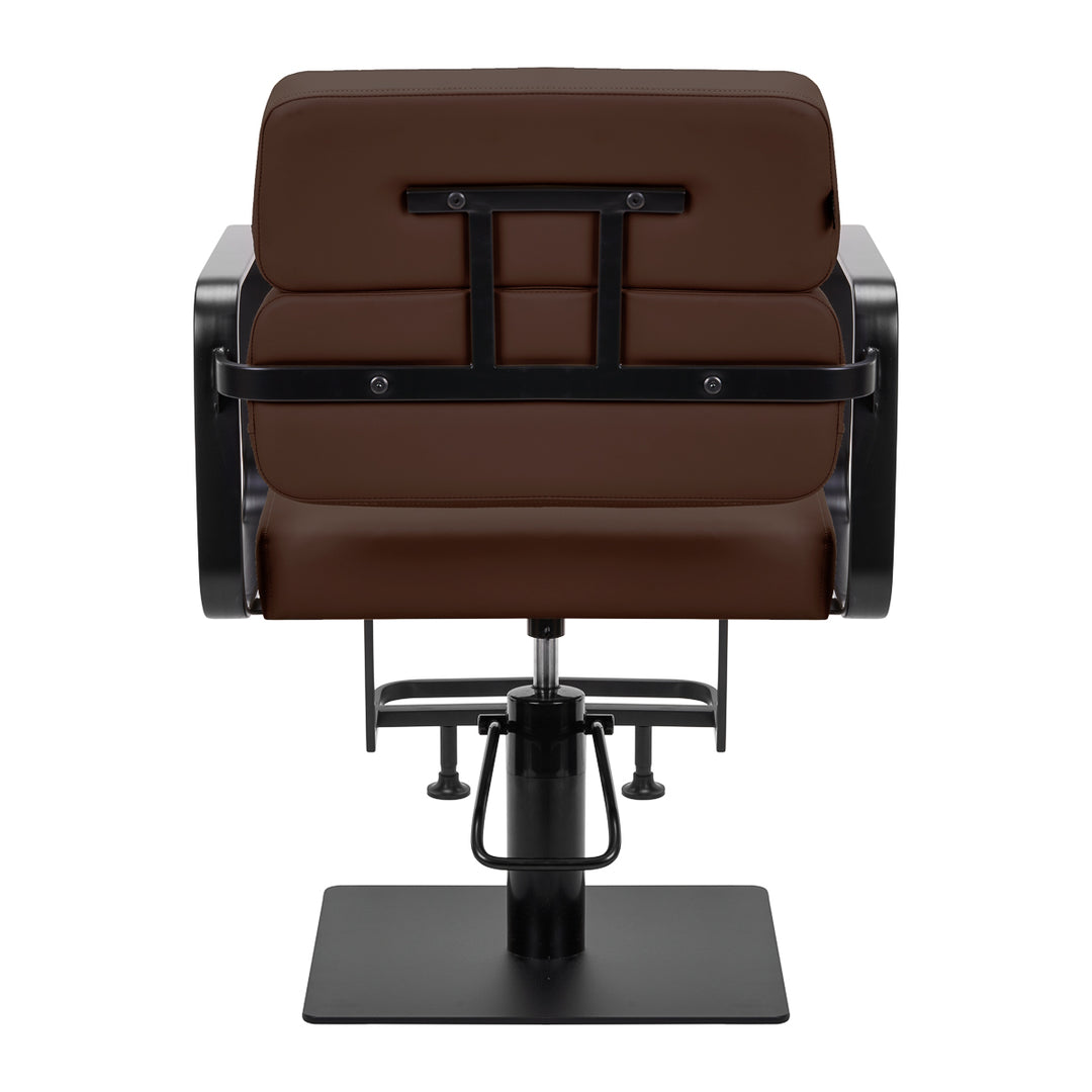 Fauteuil de Coiffeur Gabbiano Porto Noir-Chocolat