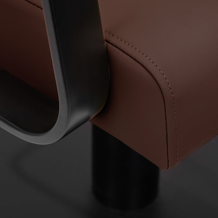 Fauteuil de Coiffeur Gabbiano Porto Noir-Chocolat