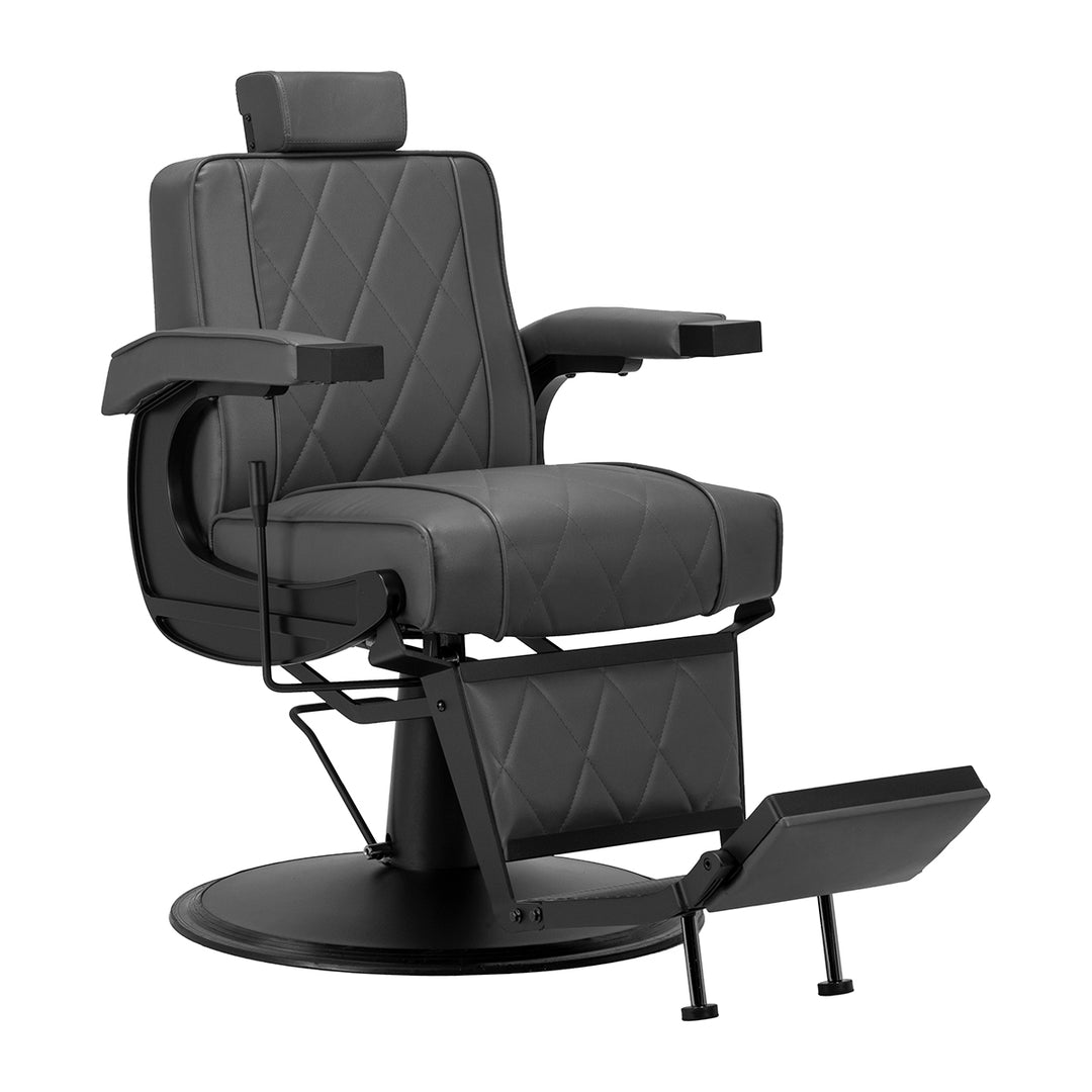 Fauteuil Barbier Hair System BM88066B Gris-Noir