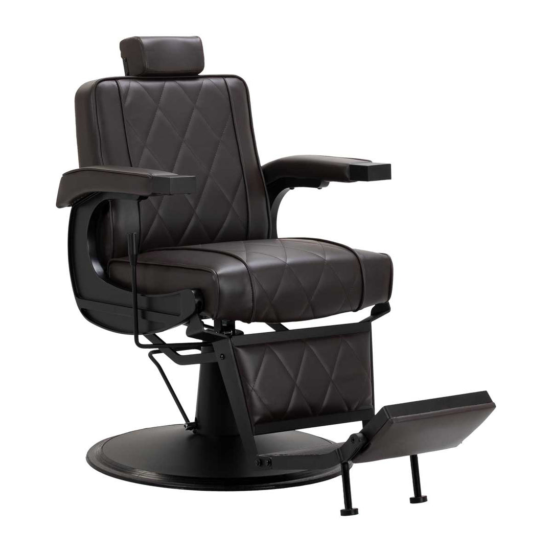 Fauteuil Barbier Hair System BM88066B Marron-Noir