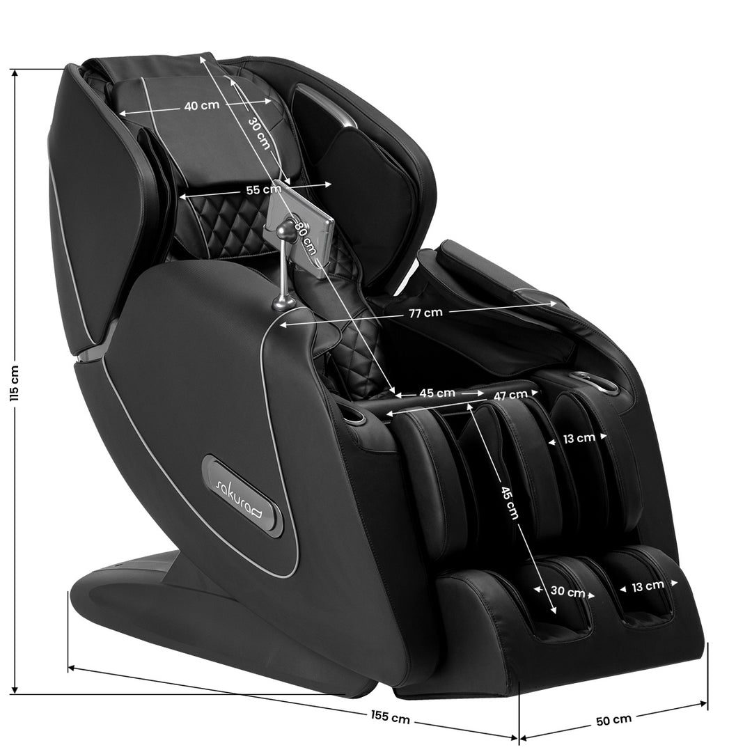 Fauteuil Massant Électrique Sakura Luxury 808 Noir - image 19