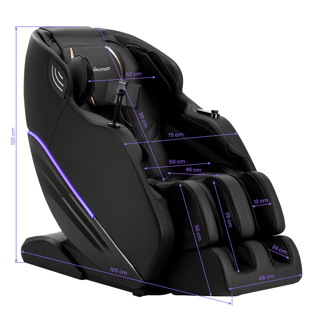 Fauteuil de massage électrique Sakura Maximus 809 3D Noir - image 23