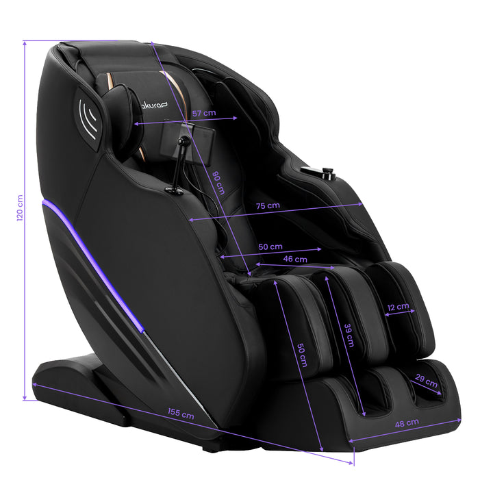 Fauteuil de massage électrique Sakura Maximus 809 3D Noir - image 23