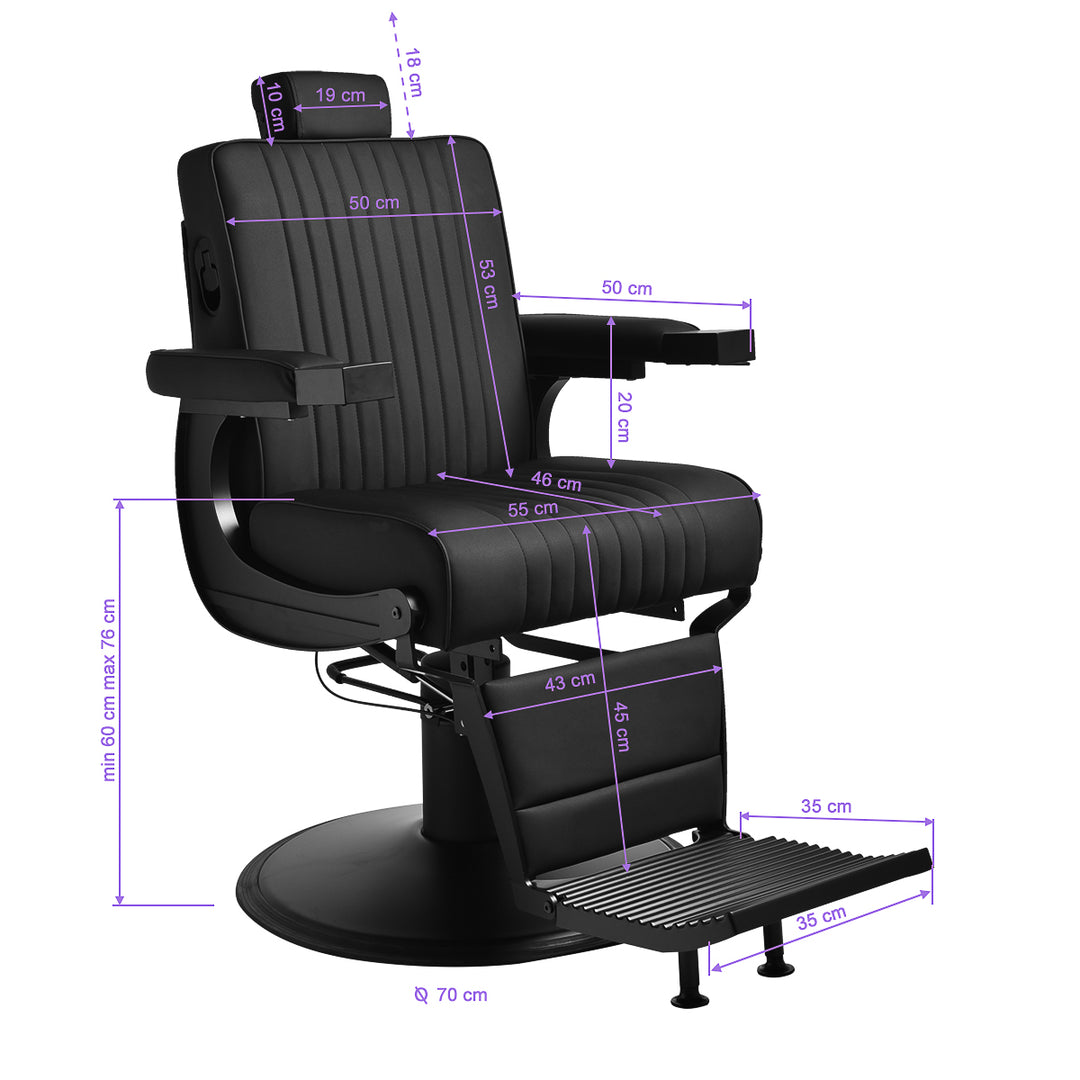 Fauteuil Barbier Gabbiano Levi Noir - image 14