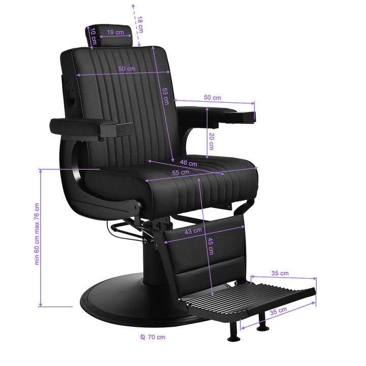 Fauteuil Barbier Gabbiano Levi Noir - image 14