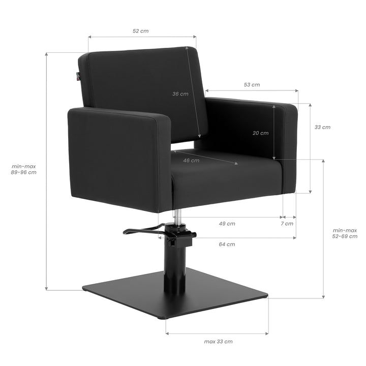 Fauteuil de Coiffeur Gabbiano Vitoria Noir - image 10
