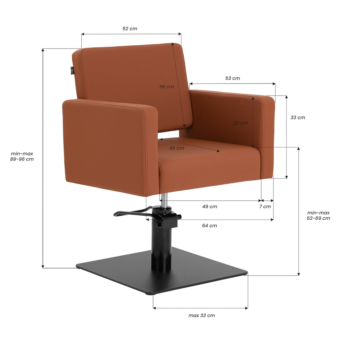 Fauteuil de Coiffeur Gabbiano Vitoria Marron - image 10