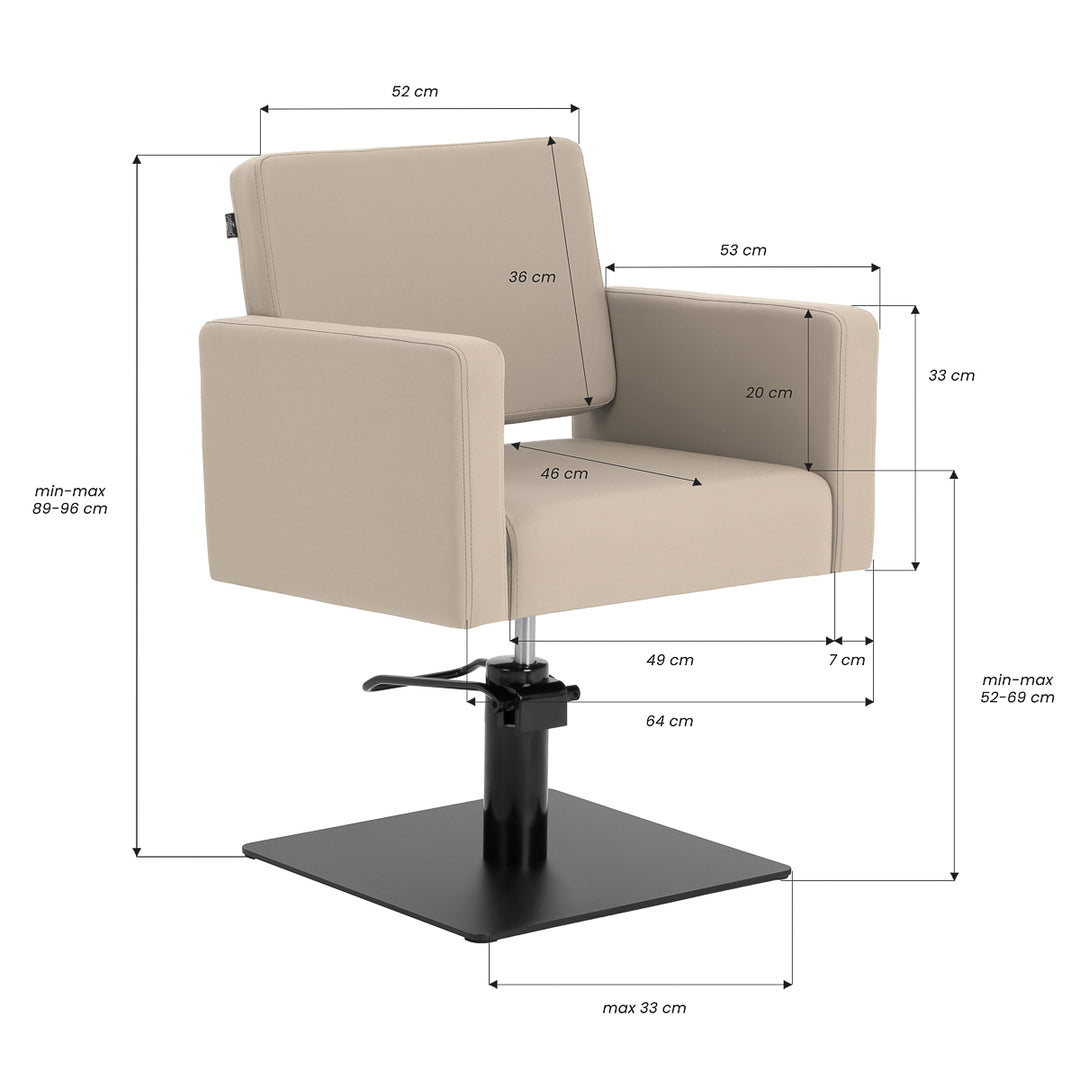 Fauteuil de Coiffeur Gabbiano Vitoria Beige - image 10